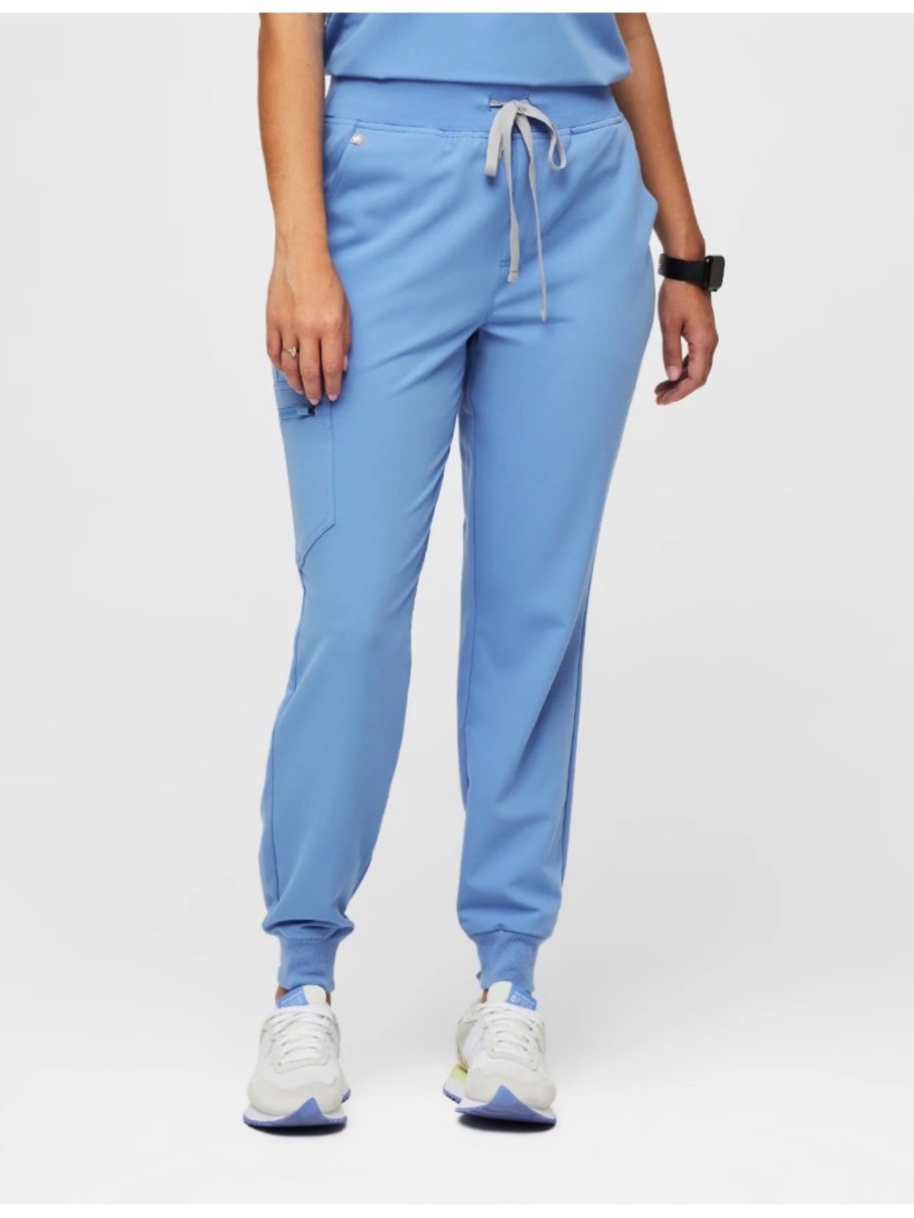 Figs Light Blue Drawstring Jogger Scrub Pants